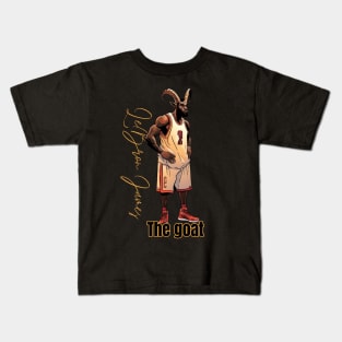 Lebron James goat Victor illustration artwork Kids T-Shirt